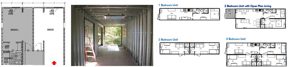 Shipping Container Home - RSCP -  floor plans and interiors