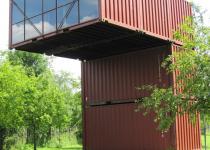 Kunstlab Orbino - Unit 1 - Cantilevered Cargo Shipping Container Architecture Design