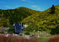 Stevens Container House.  Shipping container green home sustainable architecture.