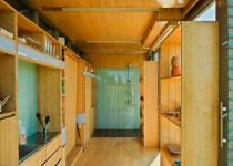 Port-a-Bach Shipping Container Holiday Home.  Small scale prefab green sustainable shipping container archictecture.